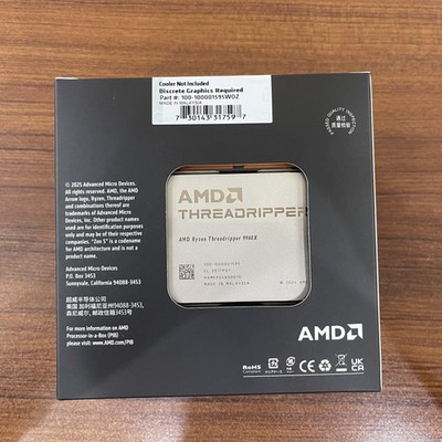 AMD Ryzen Threadripper 9960X CPU 24Core 4.2GHz~5.4GHz 350W TRX50 Processor