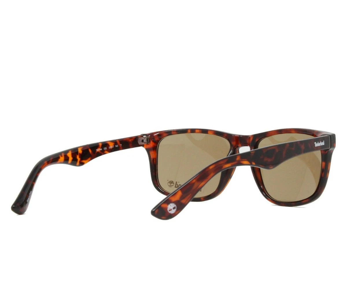 Timberland Sunglasses Men Tortoise Brown Lens 55mm Square Plastic TB7144 52E