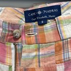 Cape Madras Women's Plaid Cotton Pants Multicolor Button Zip Pockets Preppy — photo 2