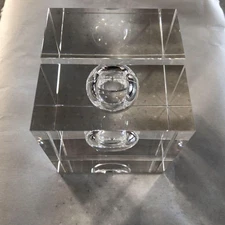 American Express Centurion Black card holders Crystal Glass Paper Weight Amex