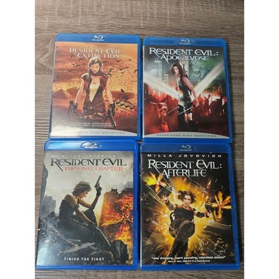 Resident Evil Blu-ray Lot Apocalypse Extinction Afterlife The Final Chapter