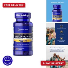 Puritan's Pride Melatonin 10mg 120 Rapid Release Capsules Sleep Aid