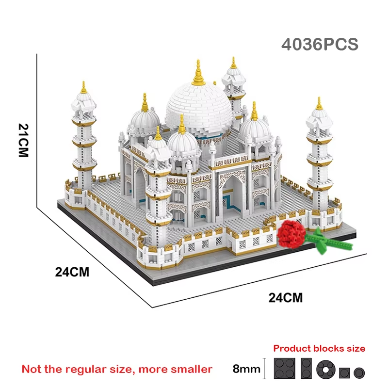 MOC Taj Mahal Mini Bricks Architecture Model India Landmark Building Blocks Toy