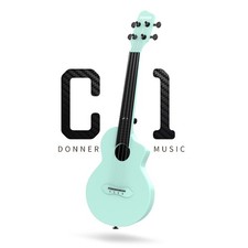Donner C1 Carbon Fiber Concert Ukulele 23" Ukalele Uke With Gig Bag Yukalalee