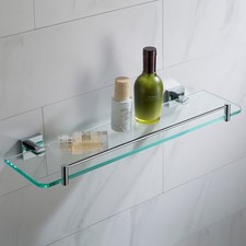 Kraus KEA-17745 Chrome Ventus 18" Glass Bathroom Shelf