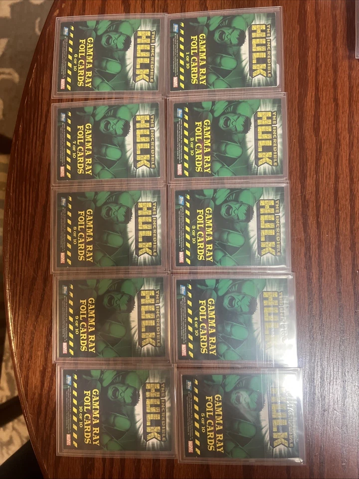 2003 Marvel Topps The Incredible Hulk Gamma Ray Foil Cards Complete Chase Set - Image 2 of 2