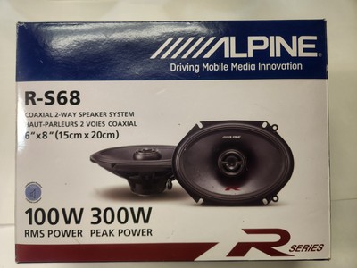 Alpine Type-R Speaker Set R-S68. 6''x8'' Coaxial 2-way Speaker System. 300W Peak