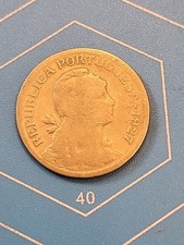 VINTAGE 1927 PORTUGAL 1 ONE ESCUDO COIN - Free shipping - Item D59