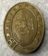 RARE Antique Wells Fargo And Company Belt Buckle Overland Contract James R