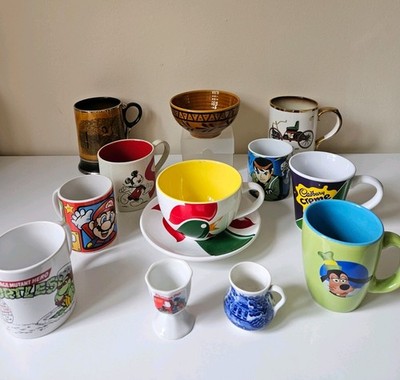 Vintage Keramik Porzellan Becher Schale Krug & Eierbecher Konvolut Restposten x 12