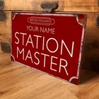 Vintage British Railway Aluminum Wall Tin Metal Signs Home Décor Customizable