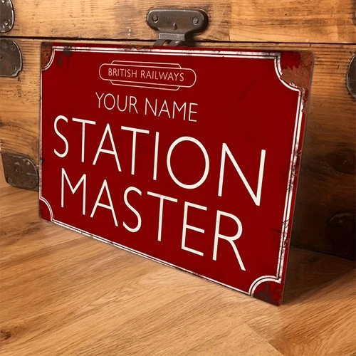 Vintage British Railway Aluminum Wall Tin Metal Signs Home Décor Customizable