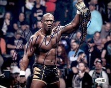 Shelton Benjamin Signed AEW Tag Team Champion 8x10 Photo #1 WWE JSA COA
