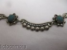 VINTAGE ZUNI INDIAN GREEN STONE SNAKE EYE COLLAR CHOKER NECKLACE STERLING — photo 3