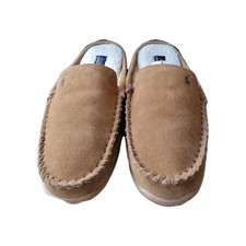 Image of Polo Ralph Lauren Mens Size 8 Brown Tan Brenan Scuff Suede Slippers ~New In Box