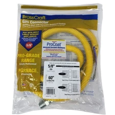 BrassCraft Gas Connector 60" x 5/8" OD for Furnace & Large Demand Appliances