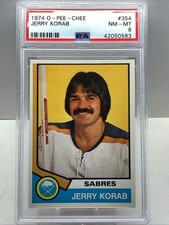 1974-75 O PEE CHEE JERRY KORAB #354 PSA 8
