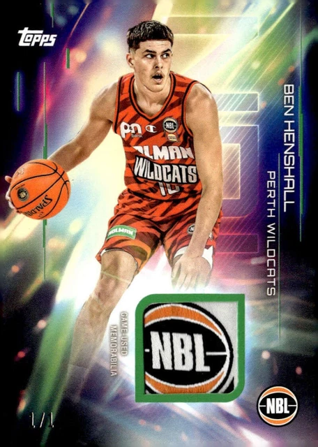 Ben Henshall 1/1 Mem 2025-26 Topps NBL Relics Golden Waddle #NR-BH One ID:174012