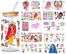 10 Pieces, Uv DTF Karol G 16 oz Cup Wrap, Waterproof, Karol G Coffee Wrap Bundle