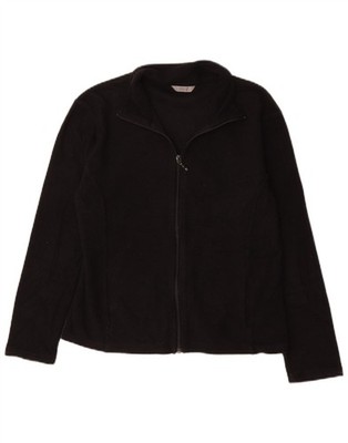 Marks & Spencer Womens Fleece Jacket UK 12 Medium Black Polyester CQ12