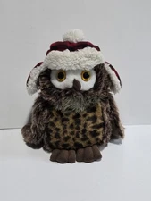 Ganz Plush Winter Holiday Christmas Woodsy Owl 10"  Stuffed Animal Toy