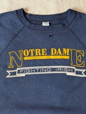 Vintage Notre Dame Raglan Crewneck 80s Artex XLT USA Made Collegiate Classic