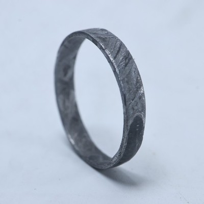 (US SIZE:11US) Unique Muonionalusta meteorite ring Meteor Wedding Ring A174