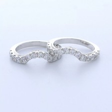Vintage Classic Wedding Band Solid 18K Gold 2 CT Round Lab-Grown Diamond E VVS2