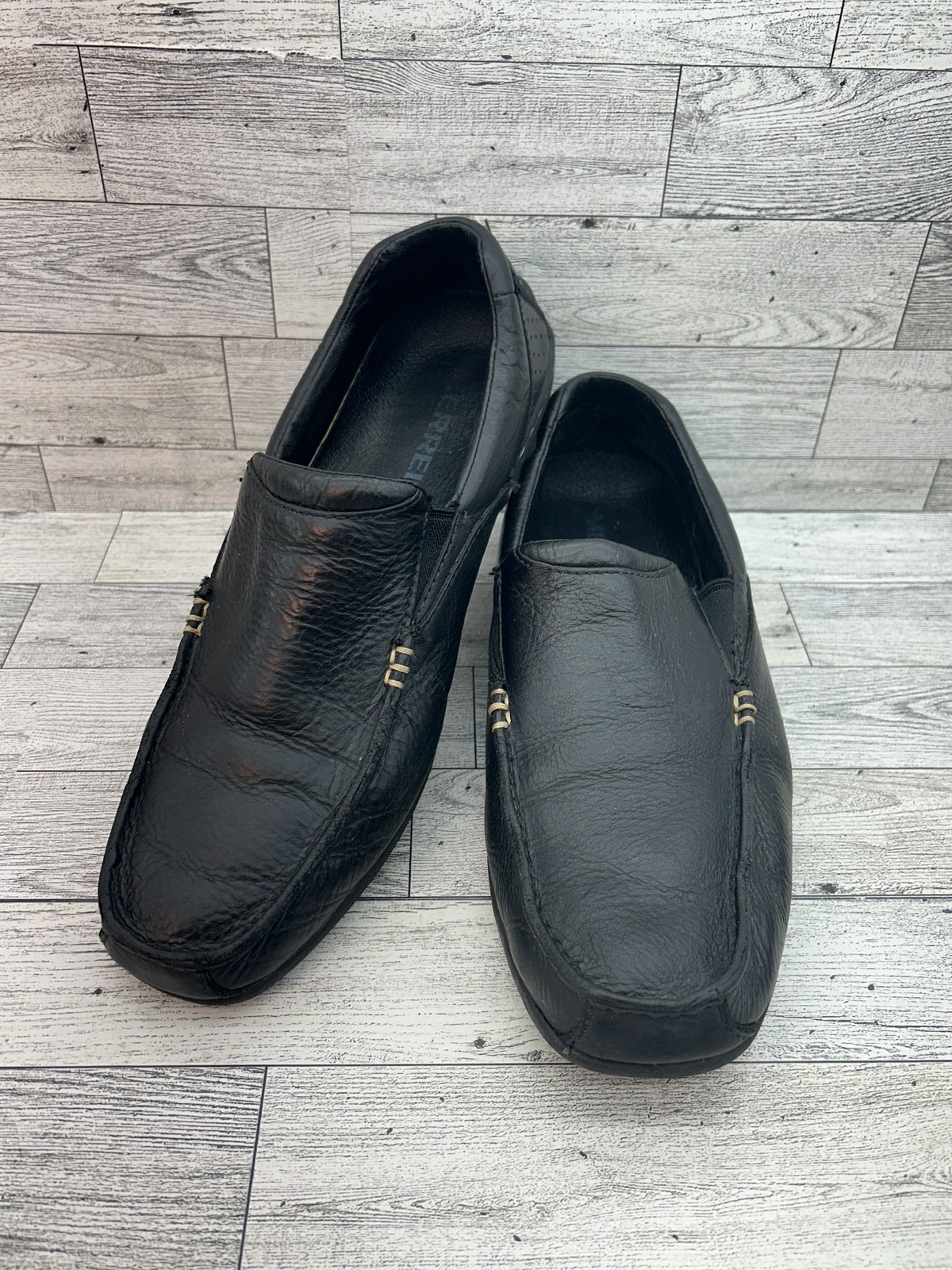 Scarpe Merrell uomo taglia 10 mocassini neri in pelle comodi eleganti casual