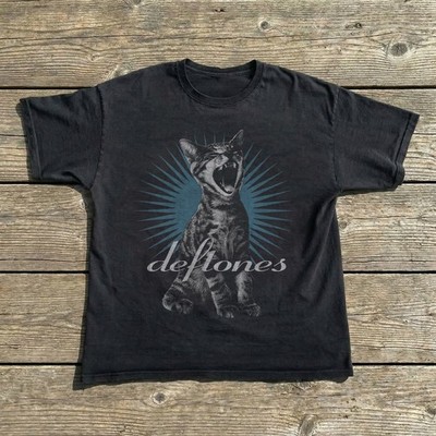 Deftones Like (linus) Cat Graphic T-shirt, Unisex Black T-shirt, Size S-5XL