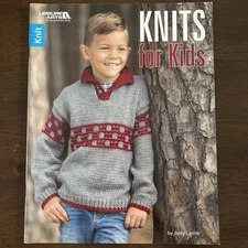 Leisure Arts Knits For Kids Knitting Pattern Booklet Nordic Cardigan Pullovers
