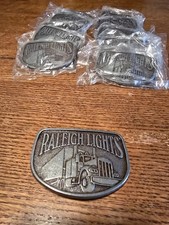Raleigh Lights Trucker Belt Buckle Cigarette Advertising lot of 10 sealed