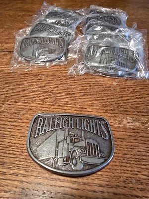 Raleigh Lights Trucker Belt Buckle Cigarette Advertising lot of 10 sealed