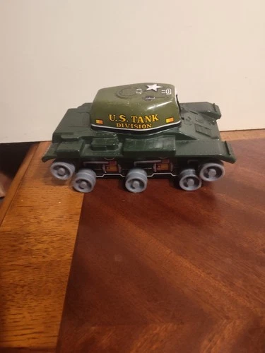 Vintage 1973 Marx US Army Tank Wind Up Litho (for parts/repair)
