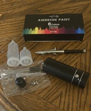 Nlapldy Portable Rechargeable Airbrush Kit 6 Pack Of Airbrush Paint Included