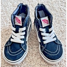 Vans Sk8-Hi Black Streetwear Skate Side Zip Sneaker - Toddler 5.5