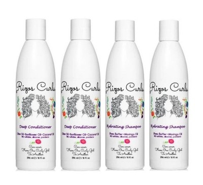 Rizos Curls Hydrating Shampoo AND Deep Conditioner 10oz. each 4 PACK NEW
