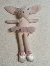 Doudou et Compagnie Paris Pink Ballerina Bunny 12" Plush Doll EUC