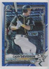 2021 Bowman Chrome Prospects Blue Shimmer Refractor 99/150 Logan Davidson 1b8c