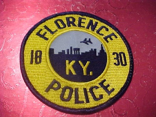 FLORENCE KENTUCKY POLICE PATCH SHOULDER SIZE USED 4 INCH