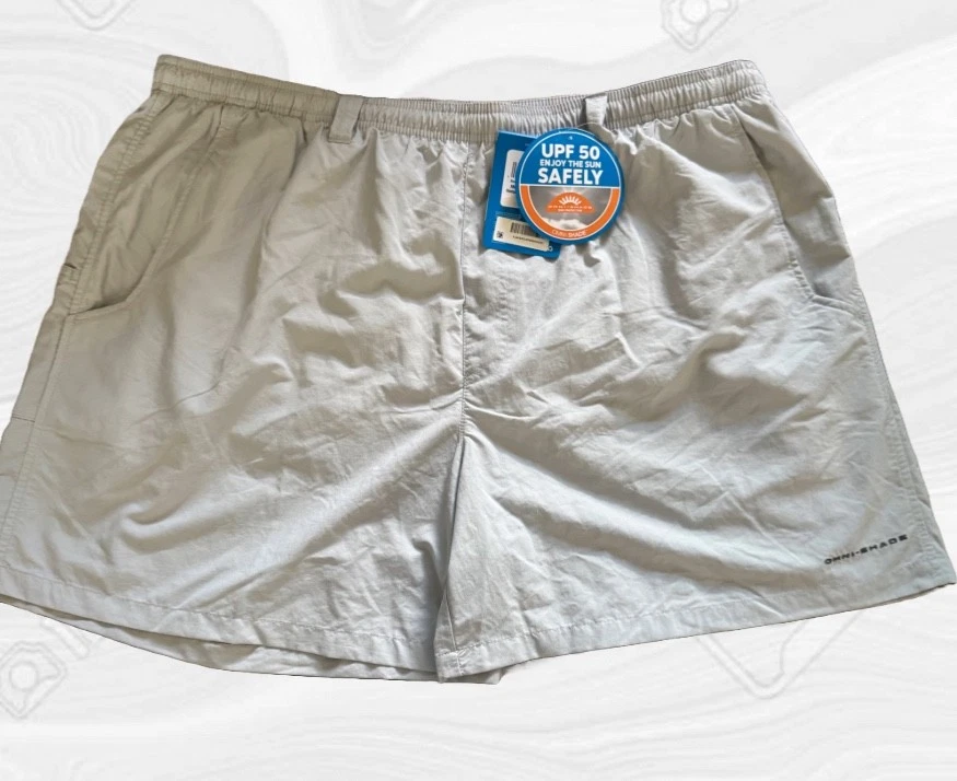 Columbia PFG Omni Shade Men’s Backcast ||| Water Shorts - Gray, Size XXL, Ins 6”