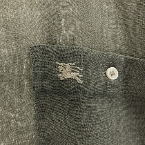 For Men Burberry Secondhand Burberry LONDON Short Sleeve Linen Button Down Shirt - Picture 7 of 9