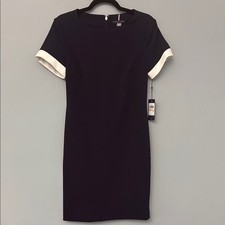 TOMMY HILFIGER Navy White Dress Casual Work NWT size 2