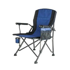 Deluxe Folding Camping Chair With Cup Holder and Side Pocket Holds Up To 150kg
