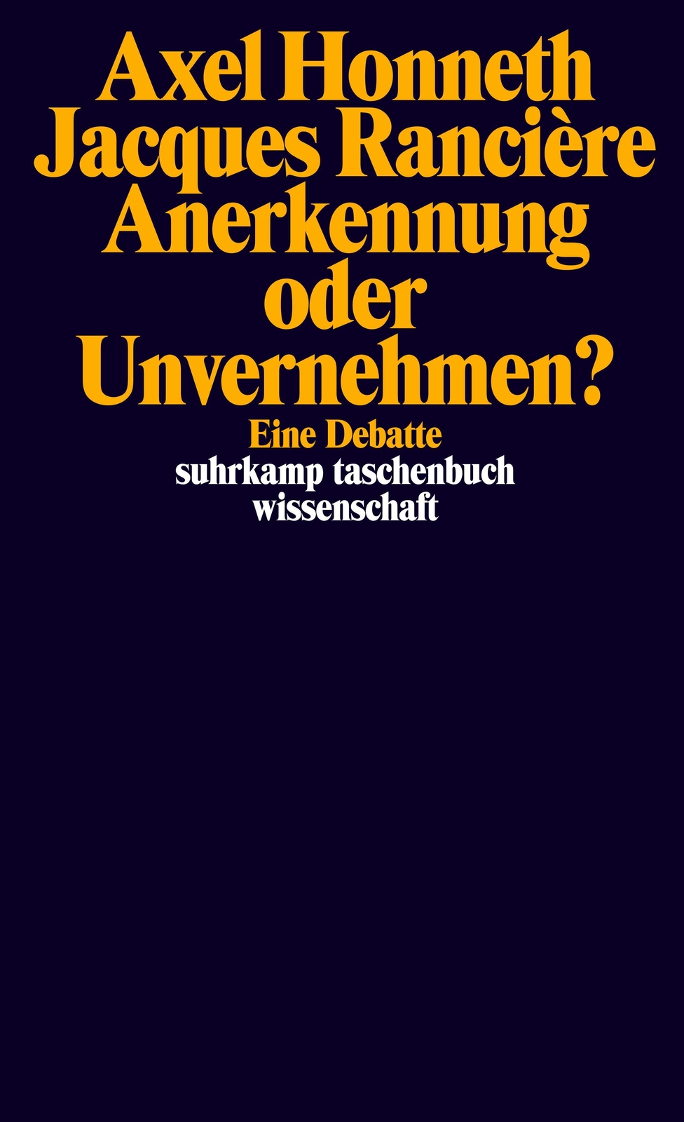 Thumbnail - Axel Honneth (u. A.) | Anerkennung Oder Unvernehmen? | Taschenbuch |