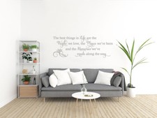 Wall Quote 'The Best Things In Life...' Sticker, Adhesive, Vinyl, Art.