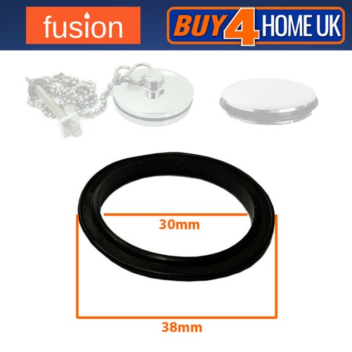 Black Sink Waste Basin Plug Ring Seal Click Clack Bathroom Pop Up Seal