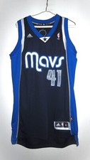 Adidas Dallas Mavericks Dirk Nowitzki Alternate Navy Jersey Medium M 40