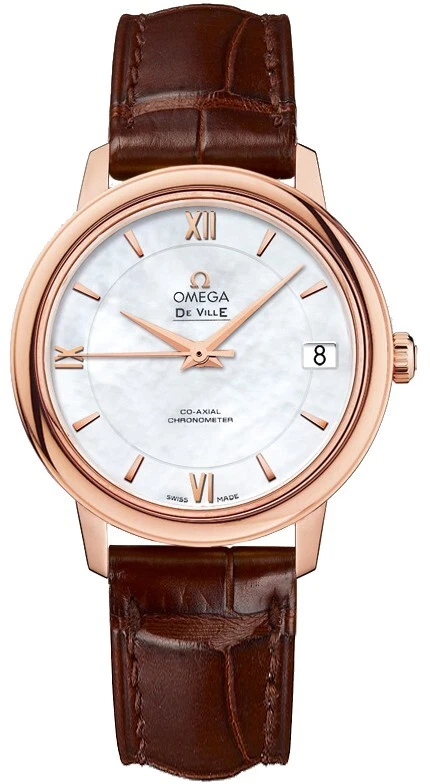 Omega De Ville Prestige 32.7mm White Pearl Dial Ladies Watch 424.53.33.20.05.001
