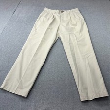 Vintage Dockers Pants Mens 36x30 Beige Chino Pleated Front Preppy READ